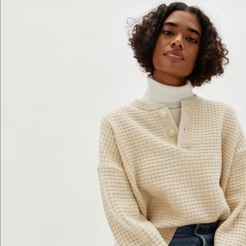 Everlane Belgian-Waffle Henley in ReCashmere